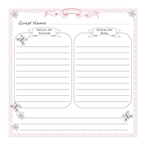Free Printable Guest Book Template